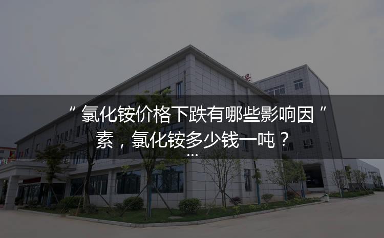 氯化銨價(jià)格下跌有哪些影響因素，氯化銨多少錢一噸？