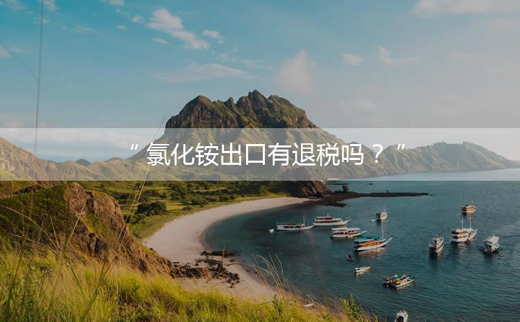 氯化銨出口有退稅嗎？